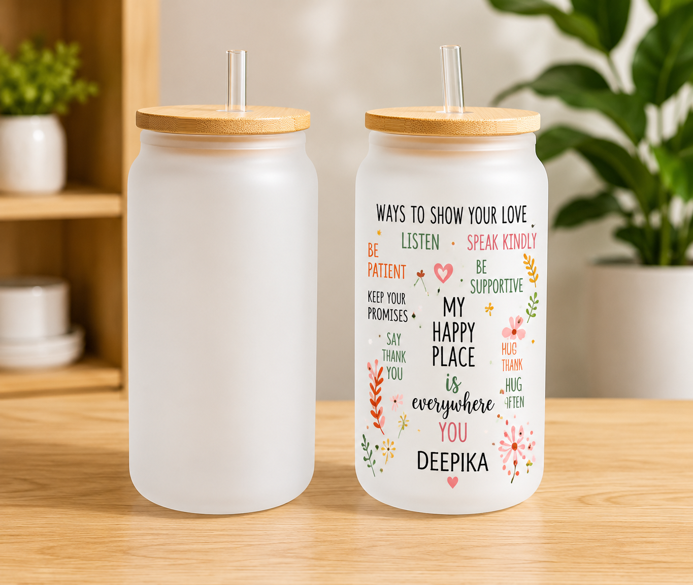 FROSTED GLASS BOTTLE