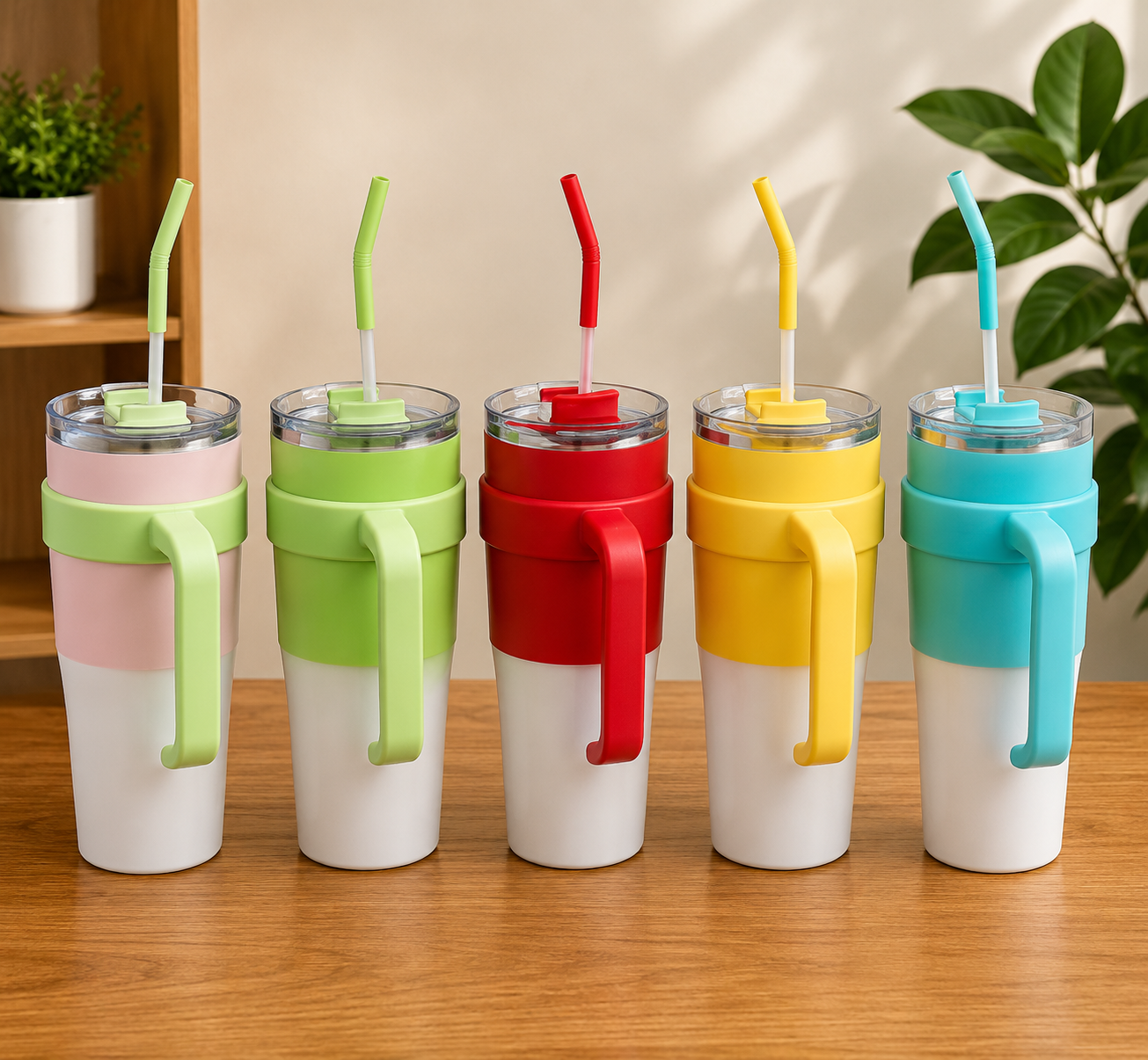 STRAW HANDLE TUMBLER
