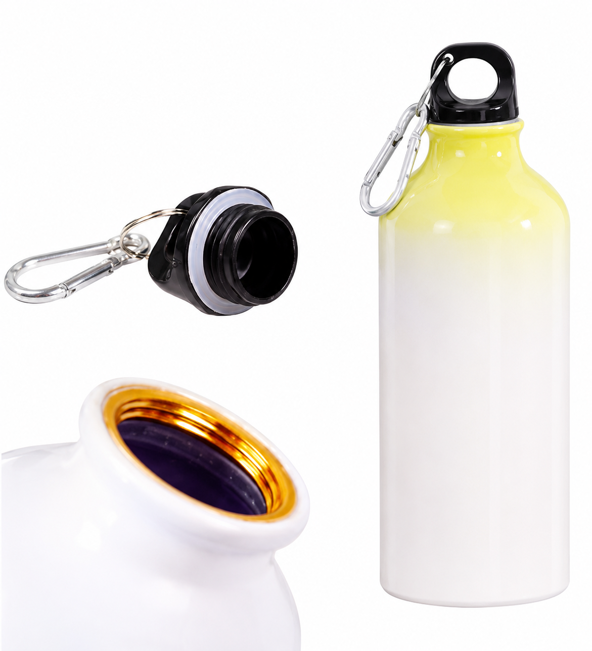 Yellow Gradient Sublimation Water Bottle