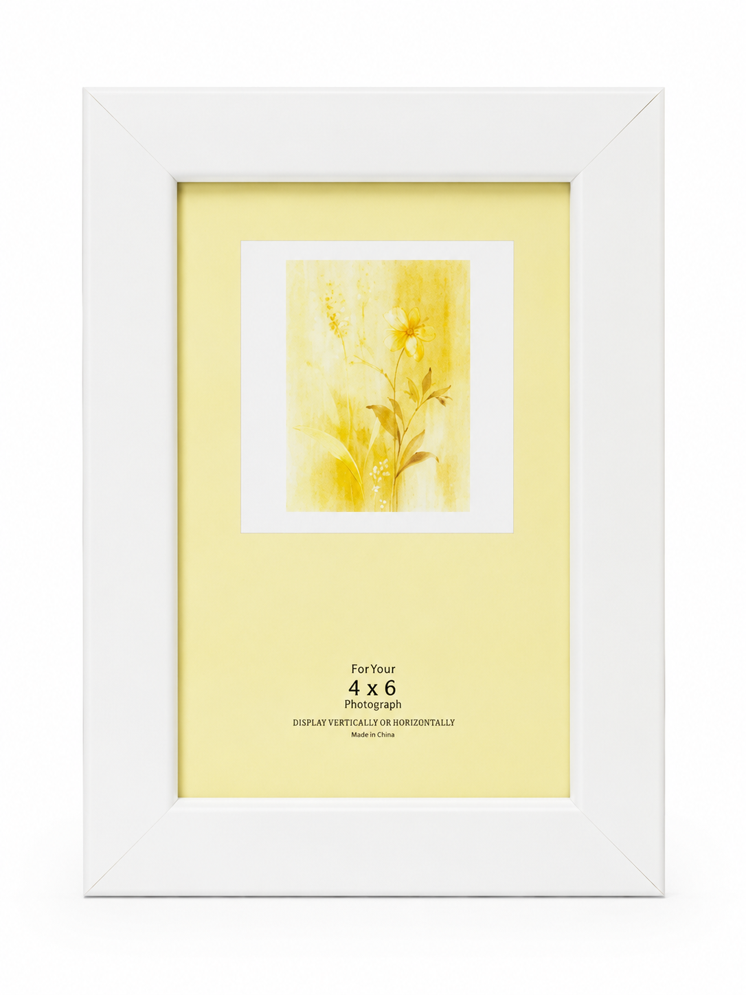 WHITE PHOTO FRAME 4X6